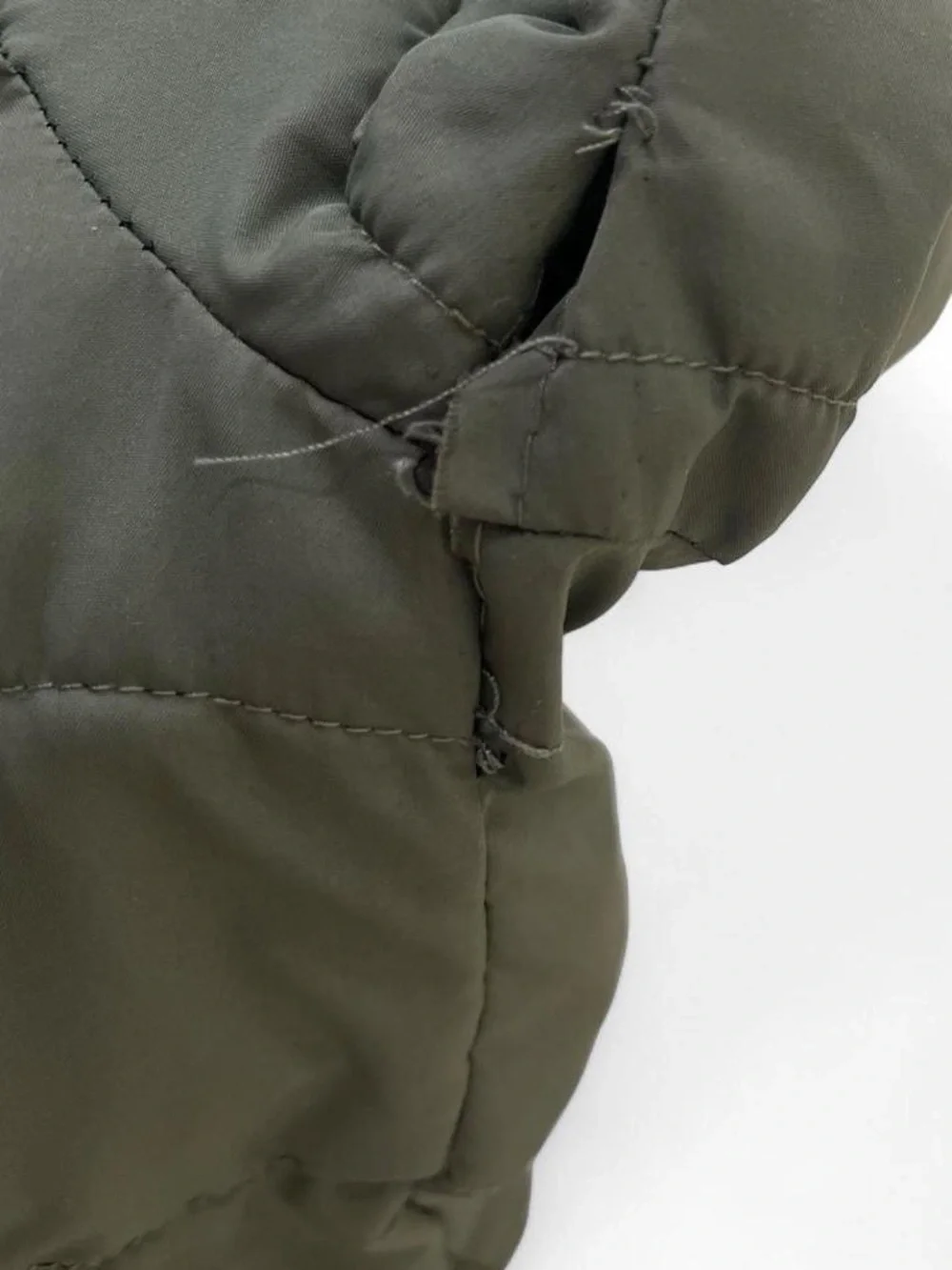 SOLD. Toddler Boy 3T Quilted Puffer Winter Coat Sherpa Hood Eddie Bauer Olive